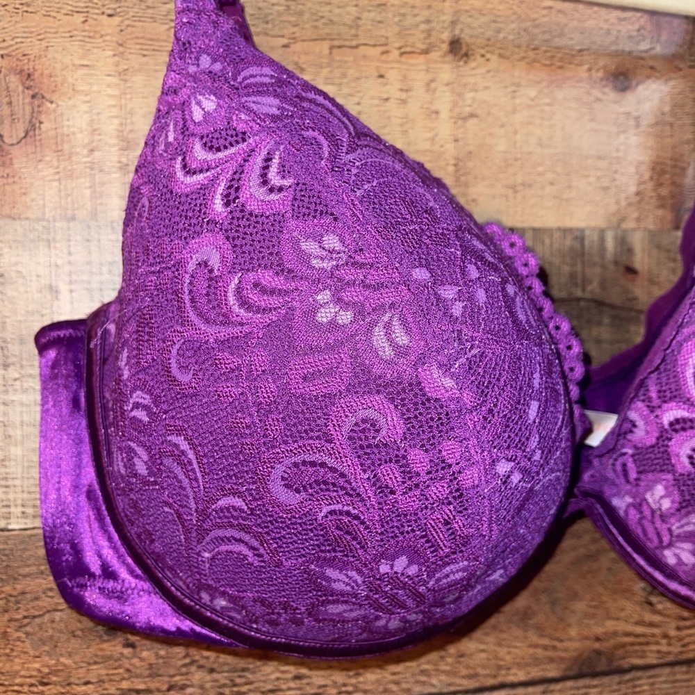 Cacique by Lane Bryant Full Coverage Lace Plunge Bra - Picture 2 of 6